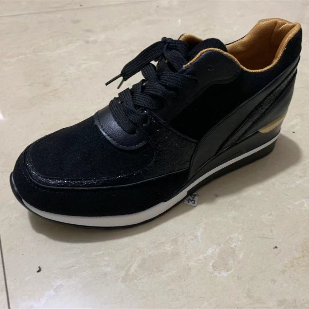 Sneakers casual à sequins semelle plateforme