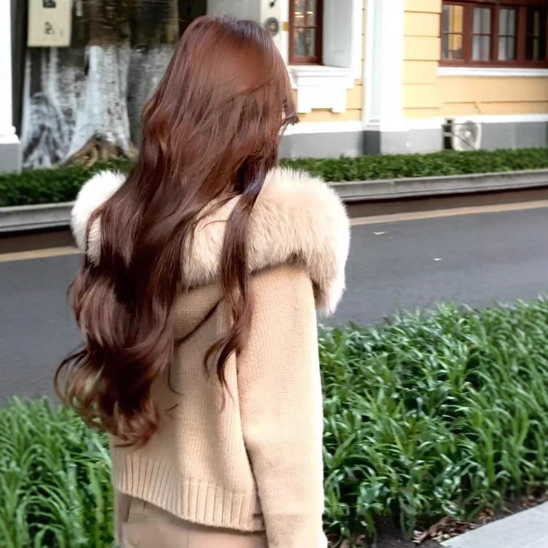 Col en fausse fourrure