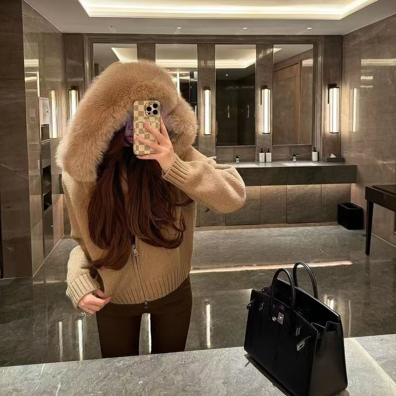 Col en fausse fourrure