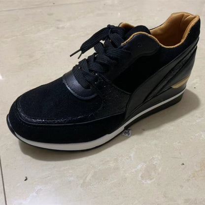 Sneakers casual à sequins semelle plateforme