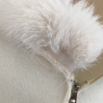 Col en fausse fourrure