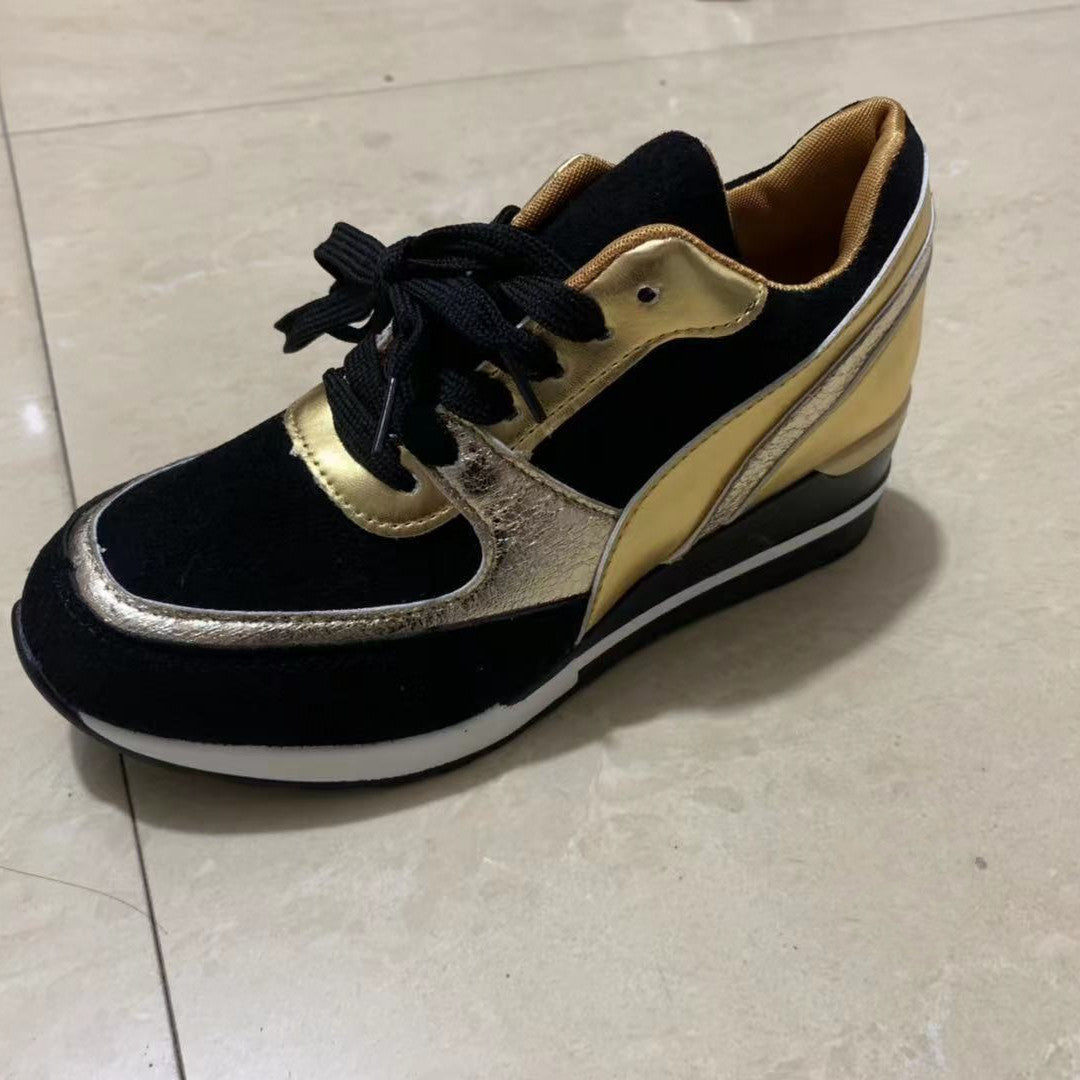 Sneakers casual à sequins semelle plateforme