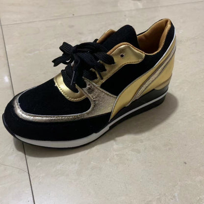 Sneakers casual à sequins semelle plateforme